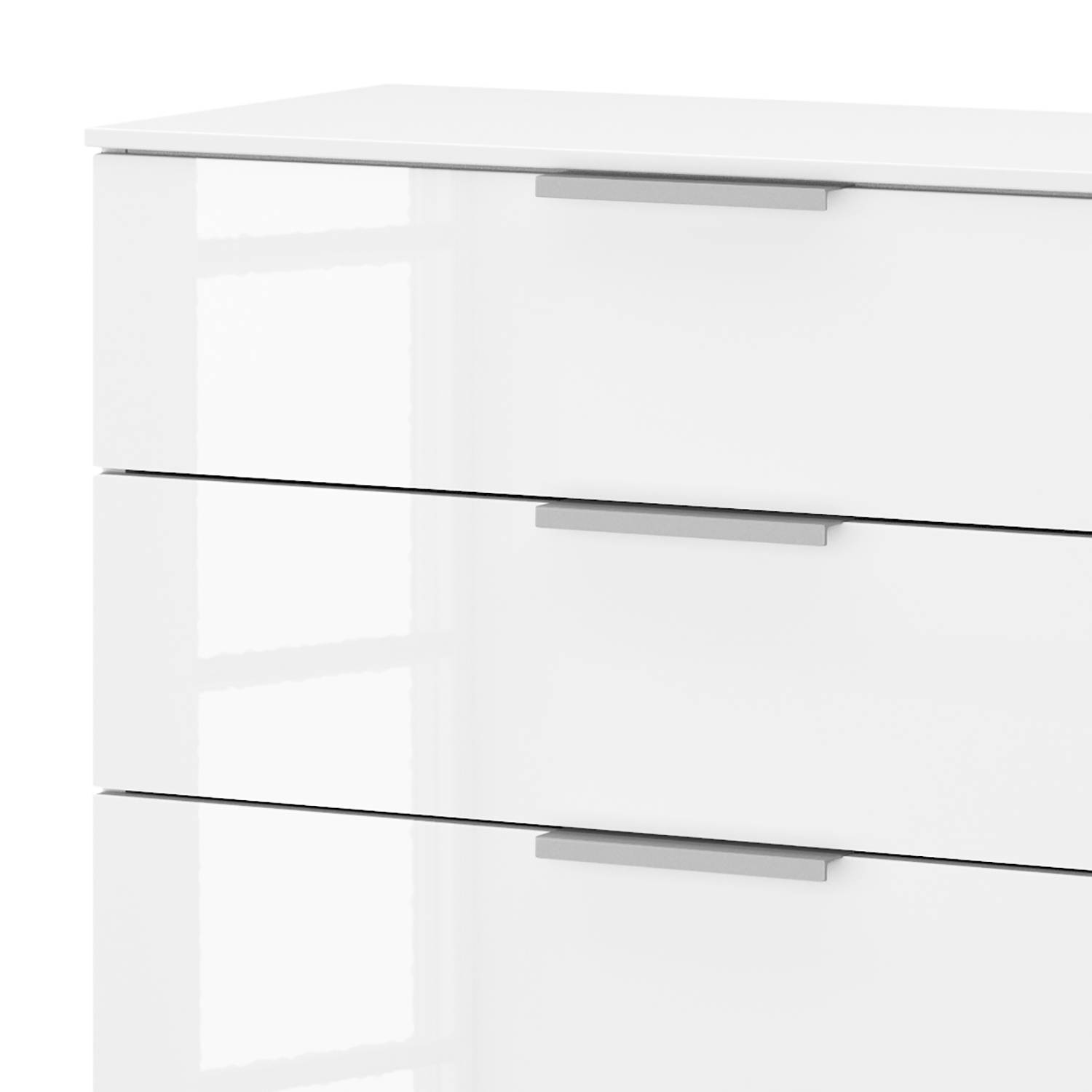 home24 Kommode x5 80cm Weiß/Hochglanz Weiß/Alpinweiß Aluminium home24 Kommode x5 80cm Weiß/Hochglanz Weiß/Alpinweiß Aluminium von home24