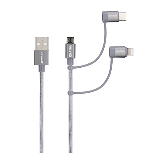 Skross USB-Kabel USB 2.0 USB-A Stecker 0.30m Space Grau Rund, Flexibel, Stoff-Ummantelung SKCA00133- von SKROSS