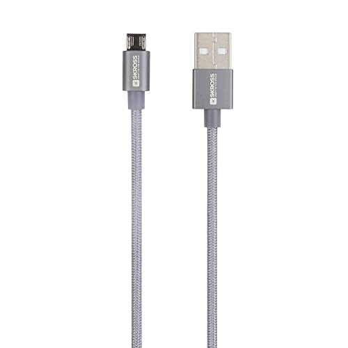Skross USB-Kabel USB 2.0 USB-A Stecker 1.20m Space Grau Rund, Flexibel, Stoff-Ummantelung SKCA0010A- von SKROSS