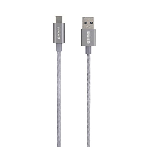 Skross USB-Kabel USB 3.2 Gen1 (USB 3.0 / USB 3.1 Gen1) USB-A Stecker 1.20m Space Grau Rund, Flexibel von SKROSS