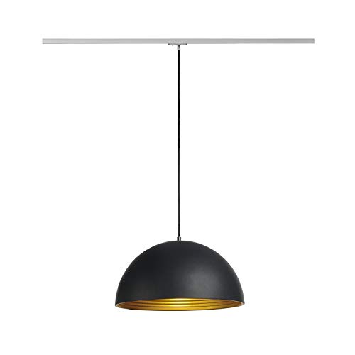 Pendelleuchte FORCHINI M E27 40W für 1-Phasen-Stromschiene, schwarz / gold - E von SLV