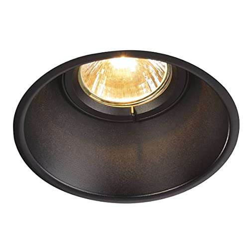 SLV LED Einbau-Strahler HORN-T, rund, schwenkbar | Dimmbare Deckenleuchten, Beleuchtung innen | LED Spots, Fluter, Deckenstrahler, Decken-Lampen, Einbau-Leuchten | einflammig, GU10 QPAR51 von SLV