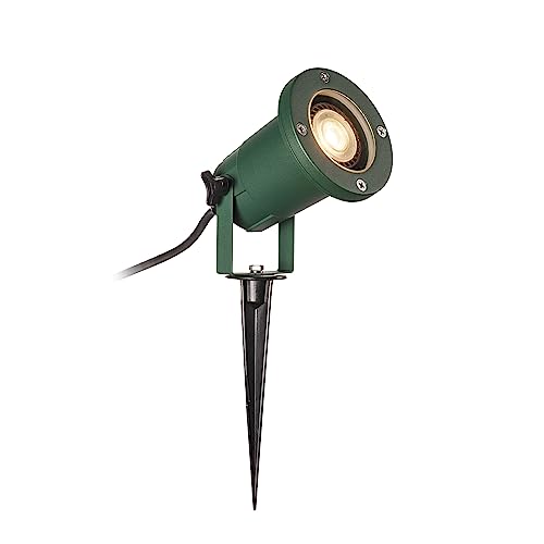SLV NAUTILUS XL | Außenlampe für die Beleuchtung von Garten, Terrasse, Pflanzen, Wegen, Teich, Aussen-Leuchte, Außen-Strahler | IP65, GU10, 1,5 m Kabel, grün von SLV