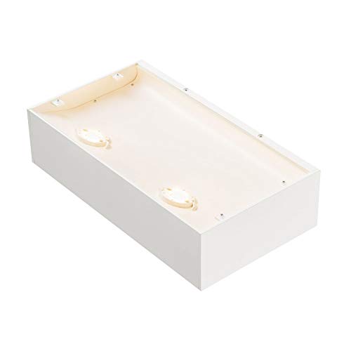 SLV Wandaufbauleuchte SHELL 30 / Wand-Beleuchtung innen, LED Spot, Aufbau-Leuchte, Wandaufbauleuchte, Wandstrahler / 3000K 54.0W 5600lm weiß dimmbar, 1000423, weiss, groß von SLV