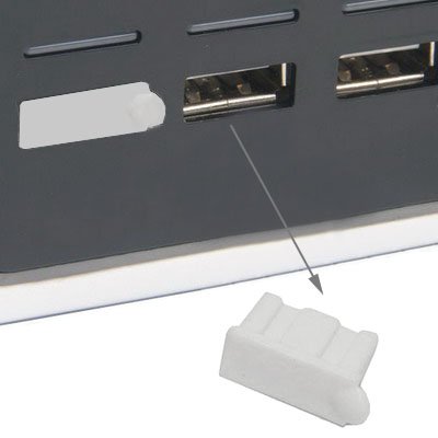 SM-PC®, 4Stk. USB Stopfen Staubschutz USB Buchse Typ A weiß #042 von SM-PC