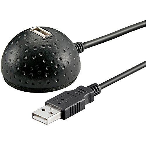 SM-PC®, 1,5m USB 2.0 Hi-Speed Verlängerungskabel mit Standfuss Docking Verlängerungskabel für Schreibtisch #080 von SM-PC