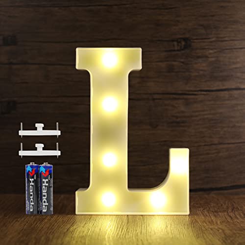 SMOTOT LED Buchstaben Lichter Alphabet Lampe Buchstabe Beleuchtung Lampe Beleuchtete Nachtlichter Dekoration für Geburtstag Weihnachten Hochzeit Party Valentinstag mit 2AA Batterie Spurlose Haken von SMOTOT