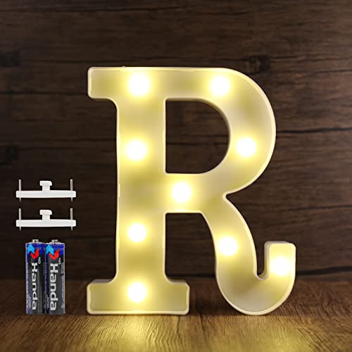 SMOTOT LED Buchstaben Lichter Alphabet Lampe Buchstabe Beleuchtung Lampe Beleuchtete Nachtlichter Dekoration für Geburtstag Weihnachten Hochzeit Party Valentinstag mit 2AA Batterie Spurlose Haken von SMOTOT