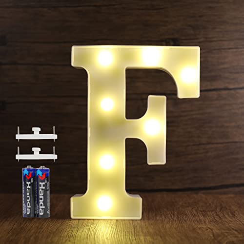 SMOTOT LED Buchstaben Lichter Alphabet Lampe Buchstabe Beleuchtung Lampe Beleuchtete Nachtlichter Dekoration für Geburtstag Weihnachten Hochzeit Party Valentinstag mit 2AA Batterie Spurlose Haken von SMOTOT