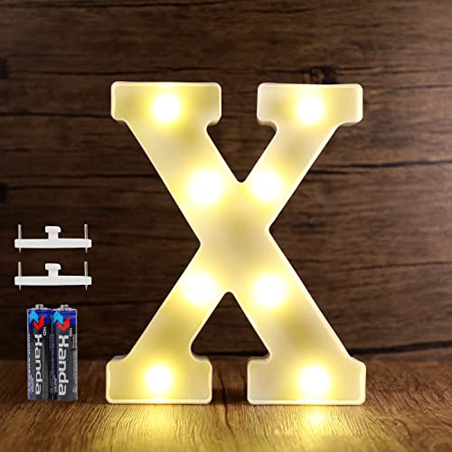 SMOTOT LED Buchstaben Lichter Alphabet Lampe Buchstabe Beleuchtung Lampe Beleuchtete Nachtlichter Dekoration für Geburtstag Weihnachten Hochzeit Party Valentinstag mit 2AA Batterie Spurlose Haken von SMOTOT