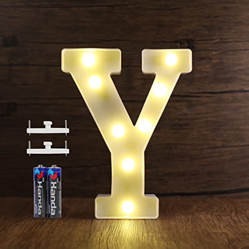 SMOTOT LED Buchstaben Lichter Alphabet Lampe Buchstabe Beleuchtung Lampe Beleuchtete Nachtlichter Dekoration für Geburtstag Weihnachten Hochzeit Party Valentinstag mit 2AA Batterie Spurlose Haken von SMOTOT