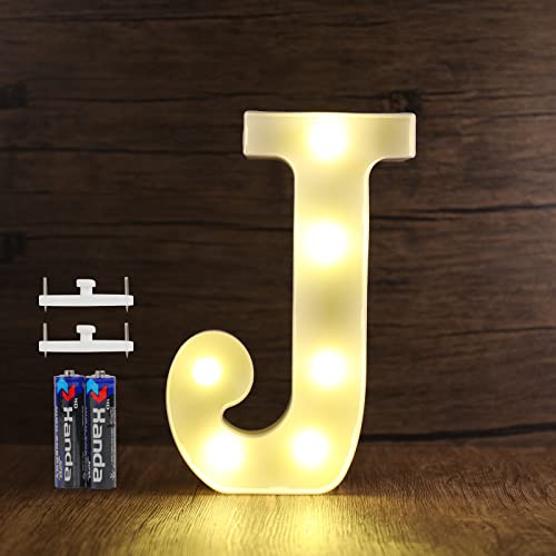 SMOTOT LED Buchstaben Lichter Alphabet Lampe Buchstabe Beleuchtung Lampe Beleuchtete Nachtlichter Dekoration für Geburtstag Weihnachten Hochzeit Party Valentinstag mit 2AA Batterie Spurlose Haken von SMOTOT