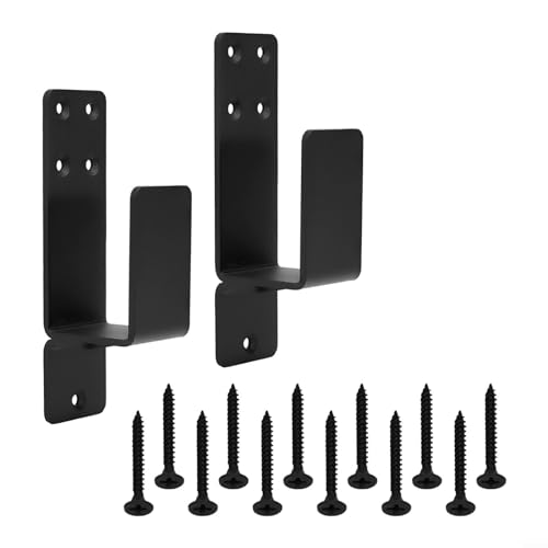 Stabile Stahl-Türverstärkungsklammern, verhindern zwangsläufiges Eindringen, passend für alle Türen (schwarz) von SMZhomeone