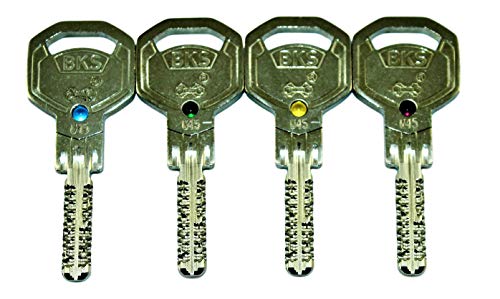 SN-TEC Austausch Glas Kugel für BKS Janus Schlüssel der Serie 45 und 46 (Gelb/Grün/Blau/Lila/Braun/Weiß/Schwarz) (10 Stück) (Grün) von SN-TEC
