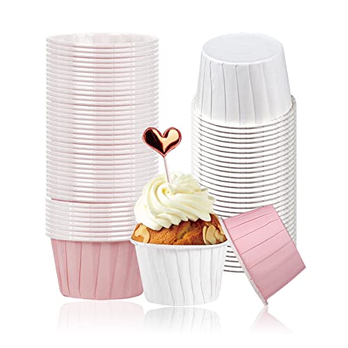 Muffinförmchen Papier, 100 Stücke Cupcake Formen Muffinförmchen, Groß Muffins Papierförmchen Backförmchen Einweg-Backbecher für Dessert Hochzeit Muffinform Bronnie Cupcake von SNSYGN