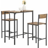 OGT03-XL Bartisch Set 3-teilig Esstisch Bistrotisch Balkonmöbel Bistromöbe - Sobuy von SOBUY