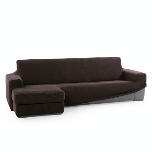 SOFASKINS® super elastischer Chaise Longue überzug, Sofabezug Kurze Linke Armlehne, Sofa überzug atmungsaktiv, bequem und langlebig, Kompatible Abmessungen des Sofas (210-340 cm), Farbe braun von SOFASKINS