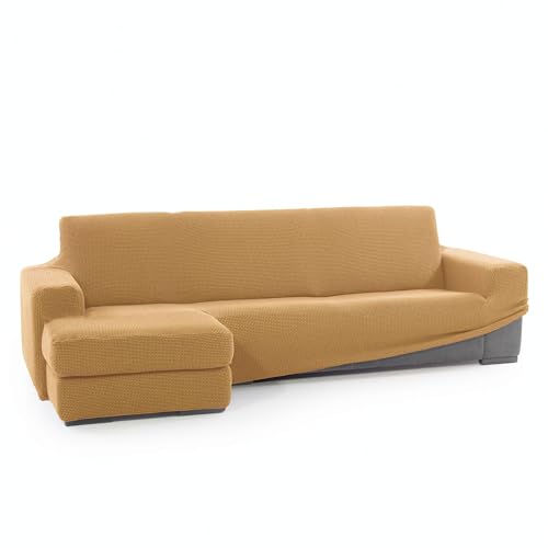 SOFASKINS® super elastischer Chaise Longue überzug, Sofabezug Kurze Linke Armlehne, Sofa überzug atmungsaktiv, bequem und langlebig, Kompatible Abmessungen des Sofas (210-340 cm), Farbe gelb von SOFASKINS