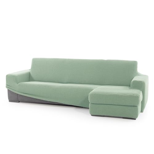 SOFASKINS® super elastischer Chaise Longue überzug, Sofabezug Kurze rechte Armlehne, Sofa überzug atmungsaktiv, bequem und langlebig, Kompatible Abmessungen des Sofas (210-340 cm), Farbe türkis von SOFASKINS