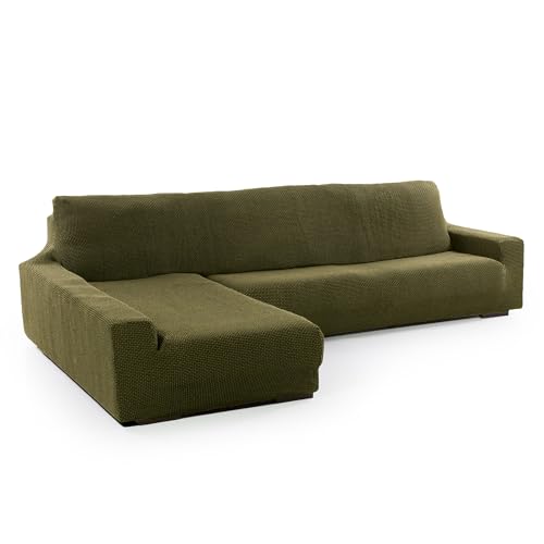 SOFASKINS® super elastischer Chaise Longue überzug, Sofabezug Linke Lange Armlehne, Sofa überzug atmungsaktiv, bequem und langlebig, Kompatible Abmessungen des Sofas (210-340 cm), Farbe Gras von SOFASKINS