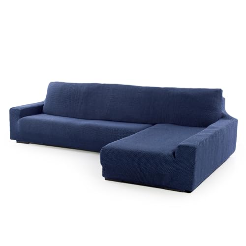 SOFASKINS® super elastischer Chaise Longue überzug, Sofabezug rechte Lange Armlehne, Sofa überzug atmungsaktiv, bequem und langlebig, Kompatible Abmessungen des Sofas (210-340 cm), Farbe Marine von SOFASKINS