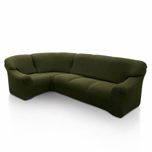 SOFASKINS super elastischer ecksofa überzug, waschbar, hochwertig, atmungsaktiv, bequem und langlebig, Sofa überzug, Einfach anzubringen, Maße (340-540 cm), Farbe Gras von SOFASKINS