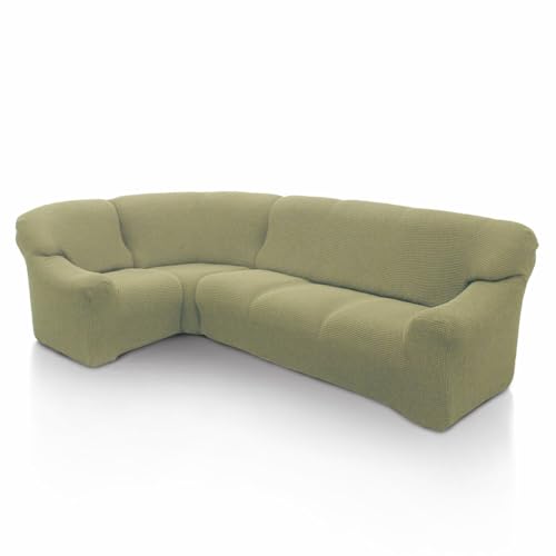 SOFASKINS super elastischer ecksofa überzug, waschbar, hochwertig, atmungsaktiv, bequem und langlebig, Sofa überzug, Einfach anzubringen, Maße (340-540 cm), Farbe Pistazie von SOFASKINS