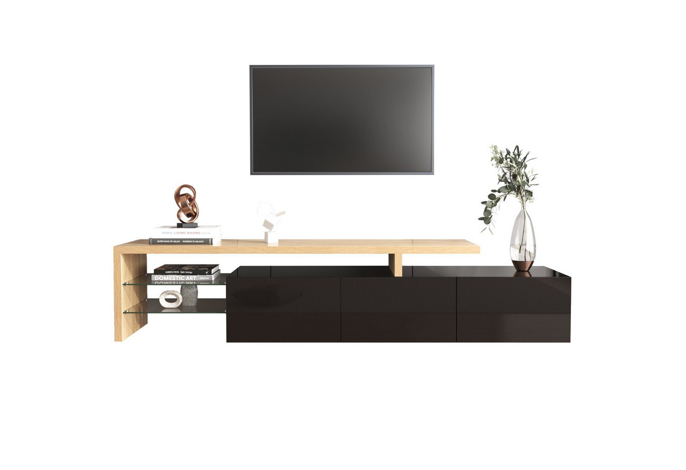 SOFTWEARY Lowboard 197 cm, TV-Schrank, stehend von SOFTWEARY