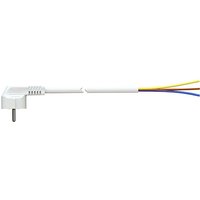 Kabel mit Schuko-Stecker 1m 3x1,5mm 4,8mm 16a 250v t/tl weiß. Solera 7000/1. von SOLERA