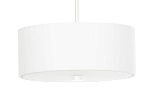 Sollux Pendelleuchte SKALA 30 weiß L: 30, B: 30, H: 110, Fassung E14, dimmbar von SOLLUX lighting