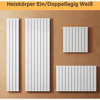 Design Flach Heizkörper Weiß Paneelheizkörper 1600x311mm Vertikal Doppellagig 938 Watt - Sonni von SONNI