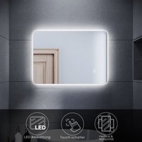Sonni - led Spiegelschrank Badezimmerspiegel wandschrank Badschrank 50x70cm kaltweiß licht Touch Energiesparender IP44 von SONNI