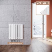 Sonni - Design Heizkörper 630x616mm Einlagig Badezimmer/Wohnraum Seitenanschluss Weiß Flachheizkörper Badheizkörper Radiator von SONNI