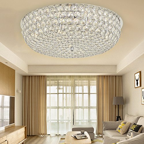 SPARKSOR Ø52CM Premium 8-Lights G9 Moderne elegante Runde Deckenleuchte Pendelleuchte Beleuchtung Crystal Chandelier von SPARKSOR