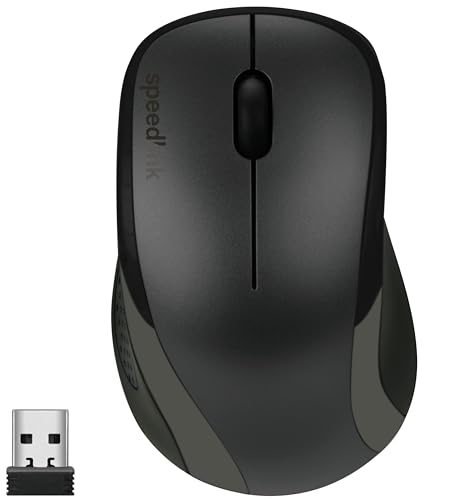 Speedlink KAPPA Mouse wireless - leichte USB Maus kabellos mit 2.4G USB-Empfänger, PC Maus ohne Kabel für PC, Laptop und Notebook, Büro, Office, 1200dpi, schwarz von Speedlink