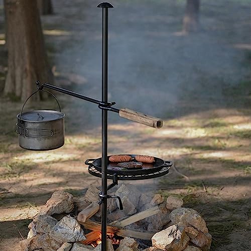 Robuster, schwenkbarer Grillrost für Lagerfeuer, über Feuerstelle, BBQ-Ständer von SPORTARC