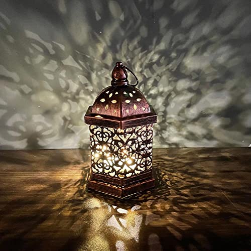 SPORTARC Marokkanische Laterne, Laterne für Kerzen und elektrische Lichter, für Innen- und Außenbereich, Windabweisend, arabischer orientalischer Stil, handgefertigt, 16 x 10 cm von SPORTARC