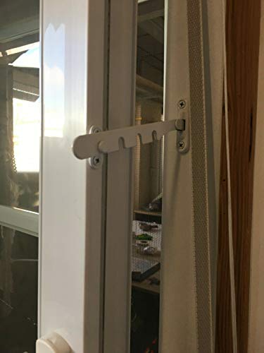 Fensterfeststeller mit Gelenk und Halteplatte weiss Holz PVC Fenster von SRB