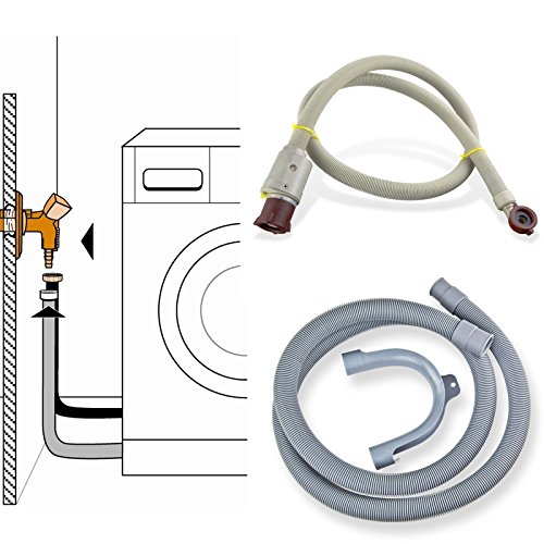 Stabilo-Sanitaer Anschluss-Set Sicherheits Zulaufschlauch 3/4 Zoll 2m Anschlußschlauch Schlauch Waschmaschine Aquastop Platzsicherung Ablaufschlauch von STABILO Sanitaer