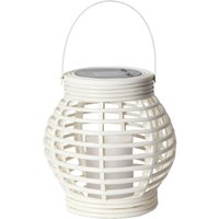 LED-Solar-Laterne Lantern, 1 warm light LED, Farbe : weiss ca. 16 x 16 cm, mit Solarpanel, incl. Akku, Outdoor von STAR TRADING