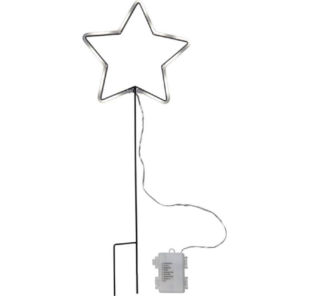 STAR TRADING LED Solarleuchte 857-06 LED-Lichterstern "Neonstar" Batterie Timer 22x58cm 8 Funktionen von STAR TRADING