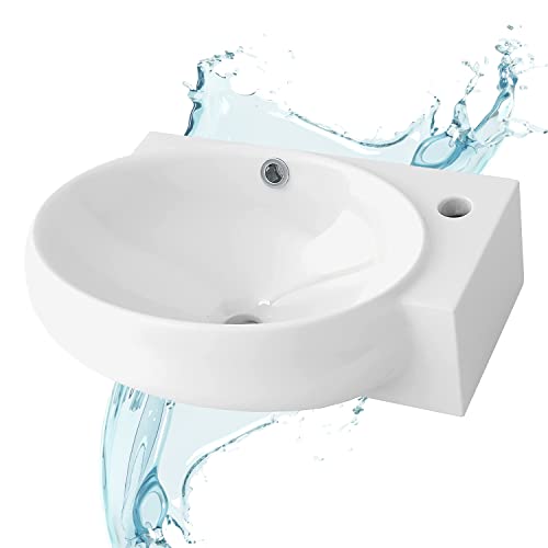 STARBATH PLUS Keramik Handwaschbecken Oval Mit Hahnloch Waschschale Wandmontage 43 x 28 x 12 cm STARBATH PLUS Keramik Handwaschbecken Oval Mit Hahnloch Waschschale Wandmontage 43 x 28 x 12 cm von STARBATH PLUS