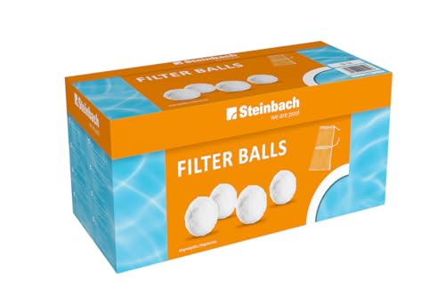 Steinbach Filter Balls – 040050 – Reinigende Filterbälle für Pools – Kompatibel mit Allen handelsüblichen Sandfilteranlagen – inkl. Filternetz – 700 g – Steinbach Verpackung von STEINBACH