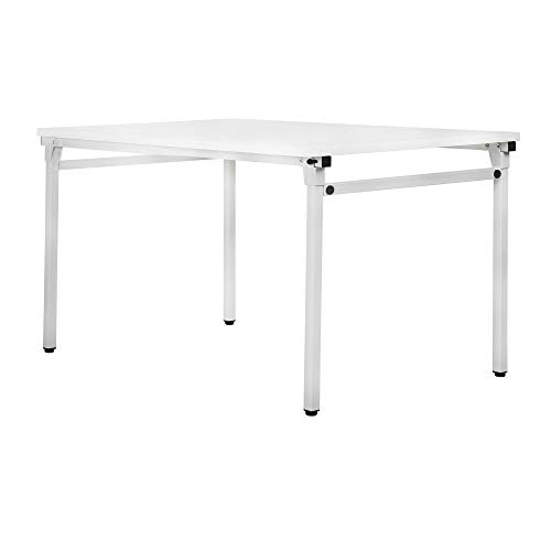 STIER Klapptisch 1200x800x720mm in lichtgrau mit weißer Tischplatte, sehr robust und vielseitig einsetzbar, ideal für Büro- und Geschäftsausstattung, Office Desk in unterschiedlichen Größen, von STIER OFFICE