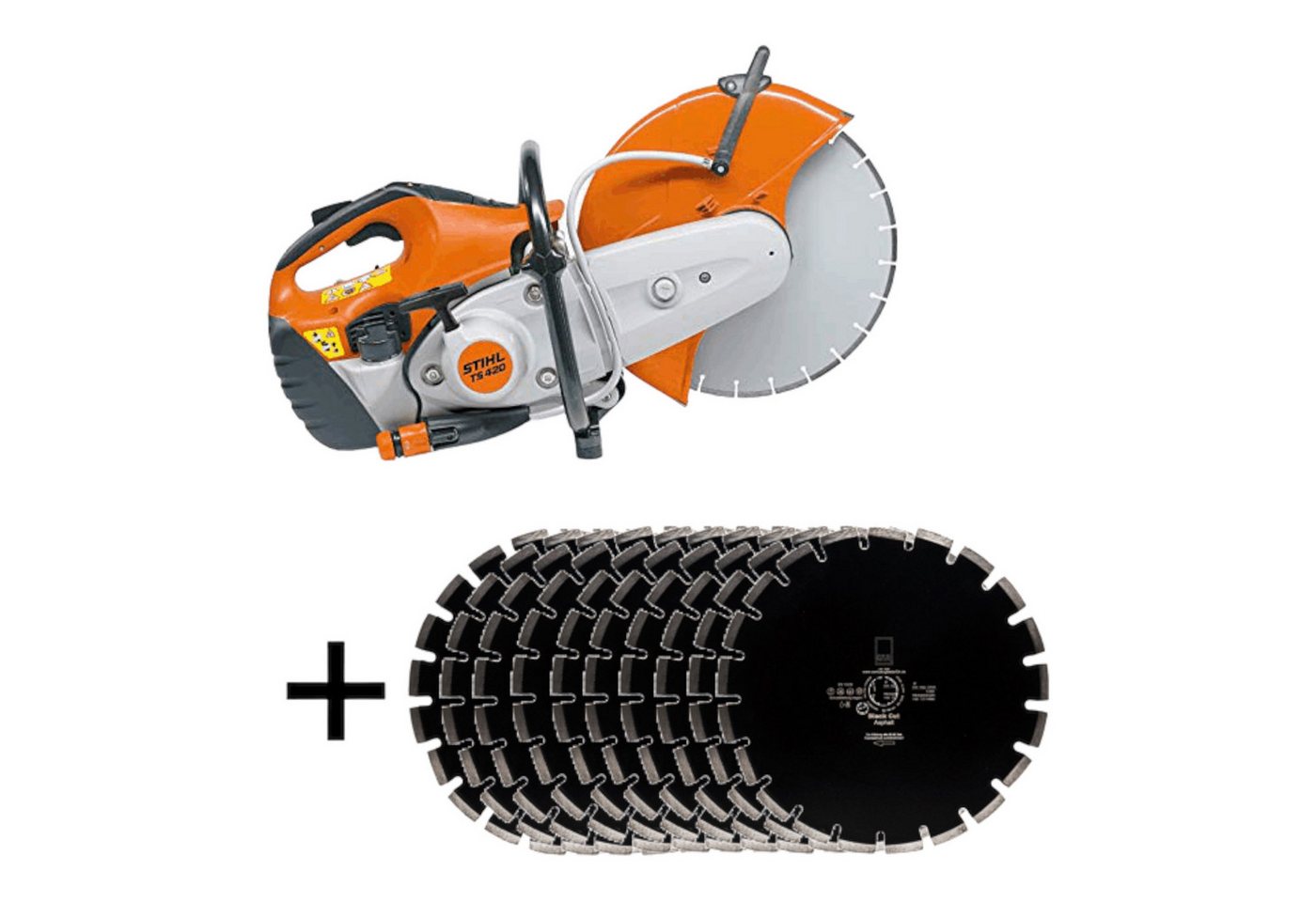 STIHL Trennschleifer Stihl TS 420 Trennschleifer plus 10 Stück Black Cut Diamantscheib von STIHL