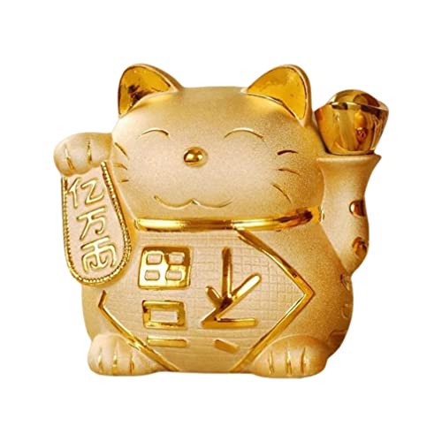 STOBOK Lucky Cat Sparschwein Cartoon-sparschwein Dekorativer Spartopf Glückliche Katzenstatue Reichtum Sparschwein Maneki Neko Figur Tischdecke Kind Reiche Katze Haushaltsprodukte Keramik von STOBOK