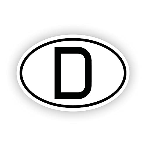 2x D Zeichen als Magnetfolie 17,5cm x 11,5 cm nach DIN Norm Deutschland Kennzeichen Länderkennzeichen als Magnet mit UV-Schutz von STROBO von STROBO