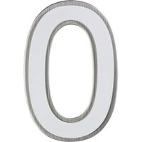Südmetall Hausnummer, 0, Weiß, Kunststoff | Edelstahl, 11,7 x 17 x 1,8 cm, nachtleuchtend - weiss von Südmetall