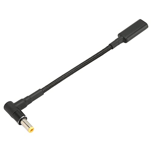 SUNGOOYUE USB C auf DC 5,5 X 2,5 Mm Adapter, Nylon Gestrickt, 100 W, Dual-Chip, Sicherer USB-C-Buchse auf Stecker, Ladekabel-Adapter für Laptop von SUNGOOYUE