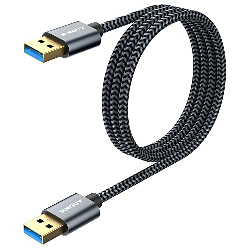 SUNGUY USB 3.0 Kabel 5 Gbps Super Speed,Nylon USB Kabel auf USB Datenübertragung Verbindungskabel kompatibel mit Drucker, Laptop, Festplatten, Kameras (1M) von SUNGUY